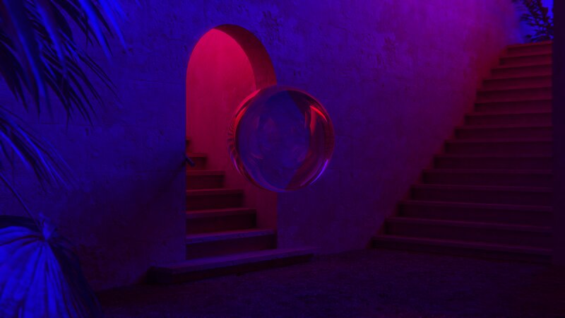 Glass Sphere in Archway