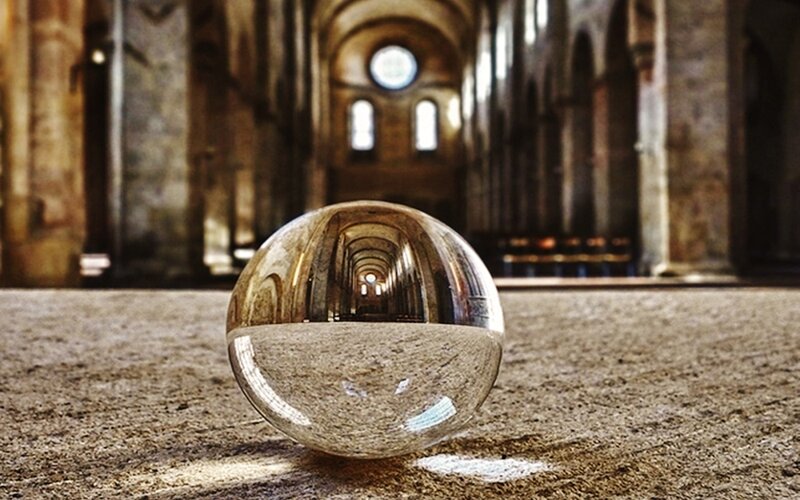 Glass Sphere in Cathedral — Brown