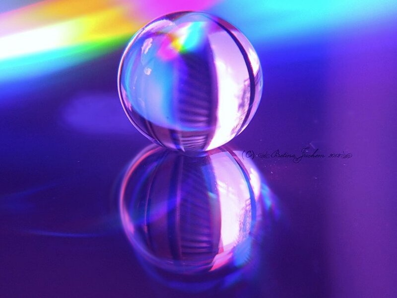 Glass Sphere on Reflective Surface