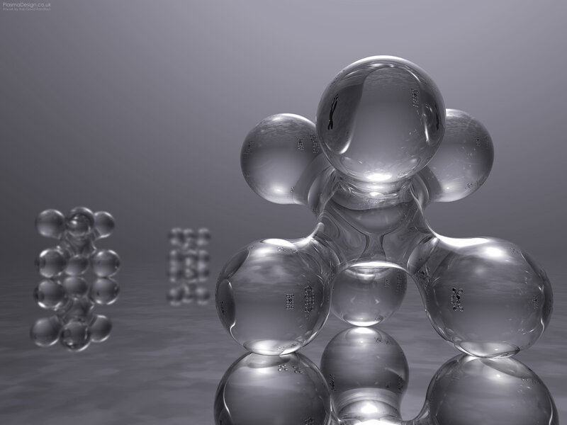 Glass sphere sculpture
