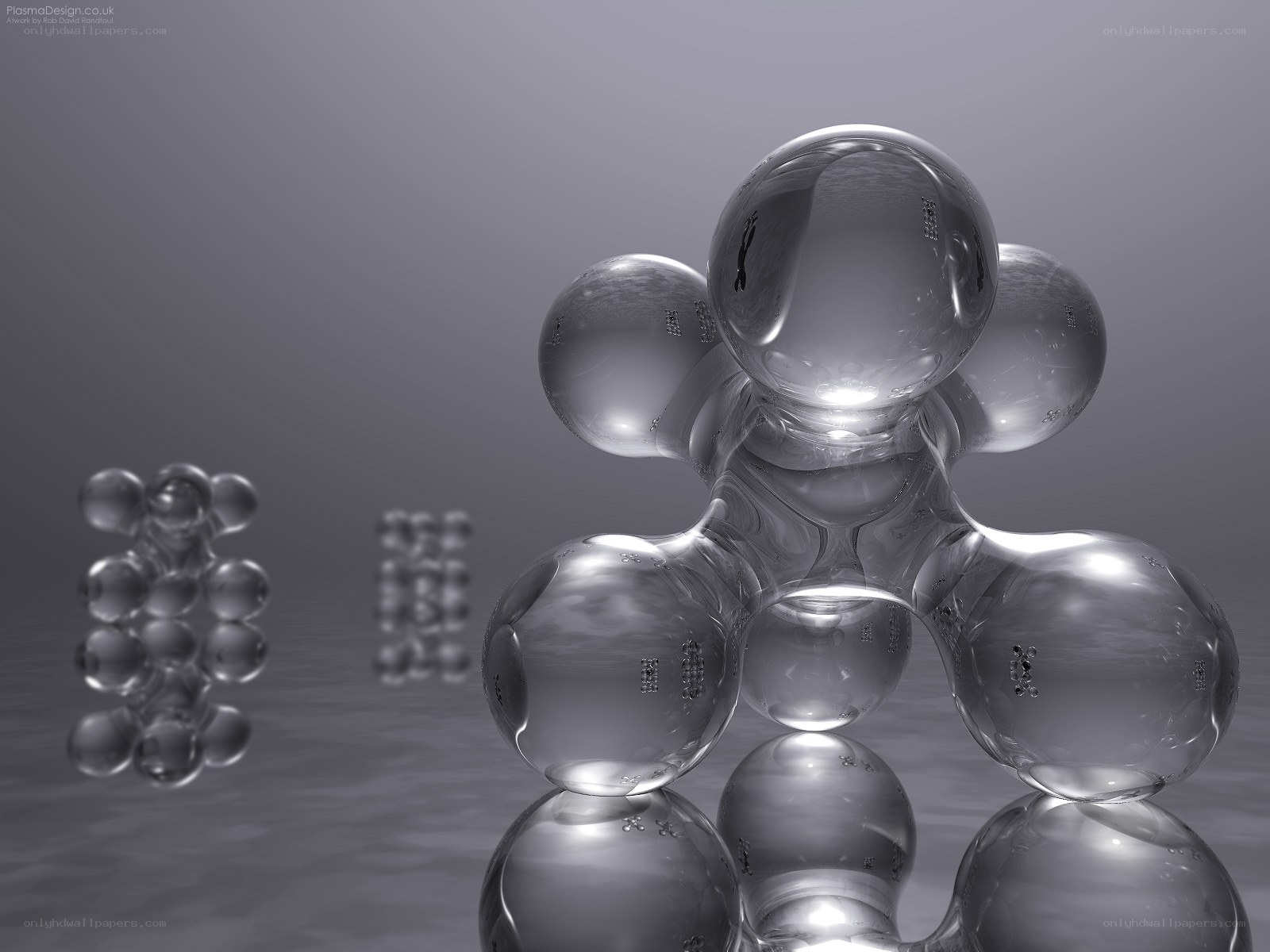 Glass sphere sculpture