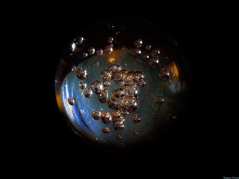 Glass Sphere with Bubbles