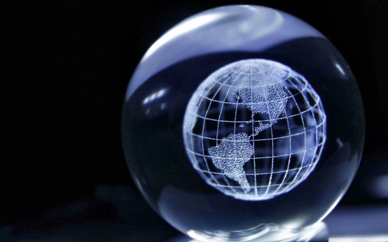 Glass Sphere with Globe