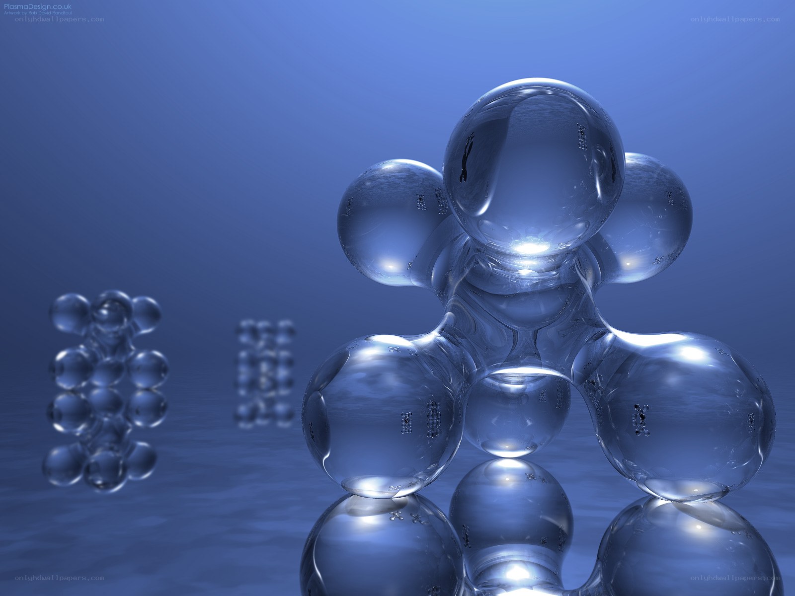 Glass spheres sculpture