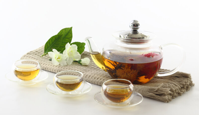 Glass Teapot with Cups
