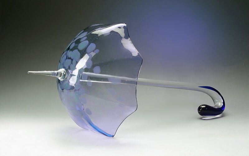 Glass Umbrella Sculpture