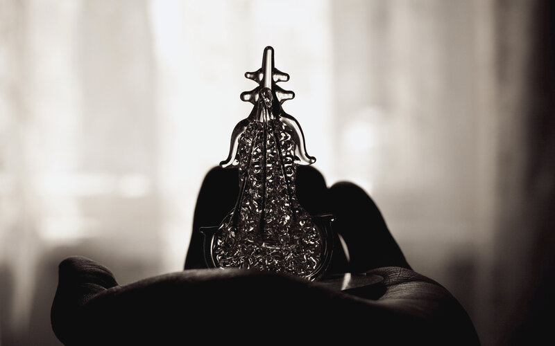 Glass Violin Sculpture