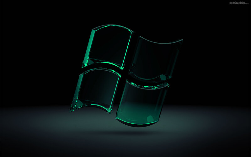 Glass Windows Logo — Green