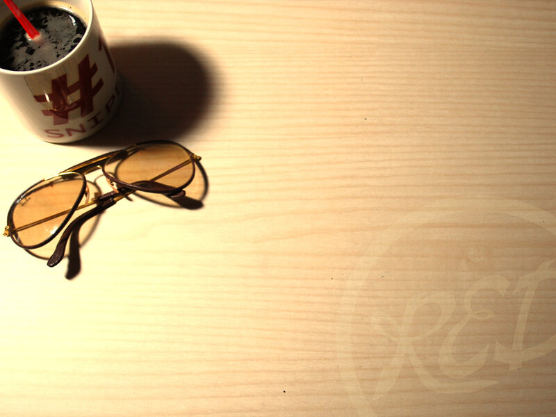 Glasses and Mug on Table