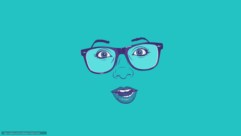 glasses face illustration