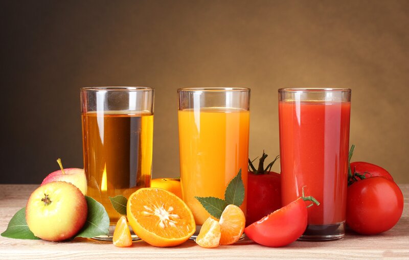 Glasses of Fruit Juice