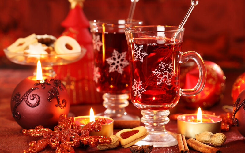 Glasses of Mulled Wine