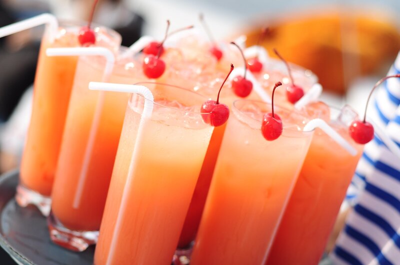Glasses of Orange Drinks
