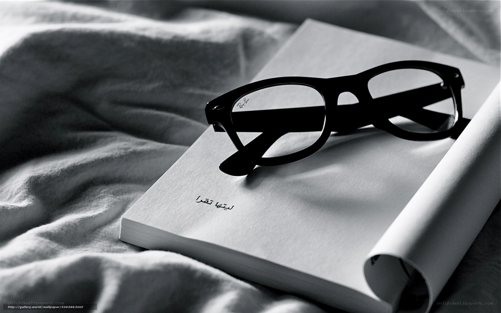 glasses on a book