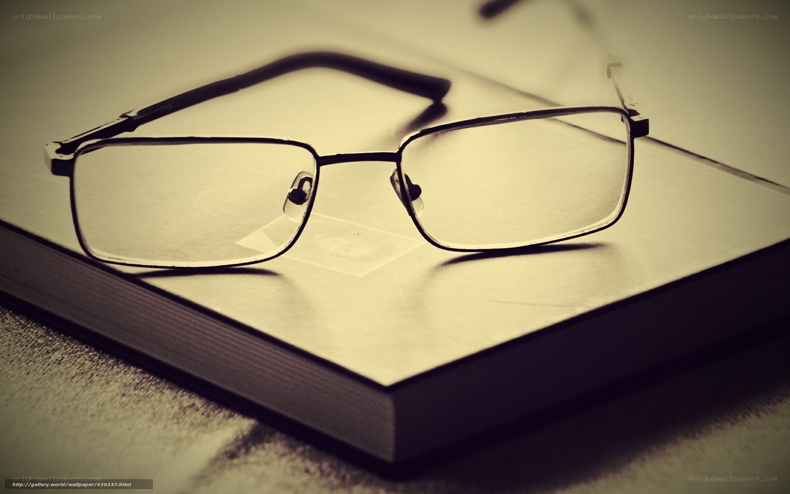 glasses on a book