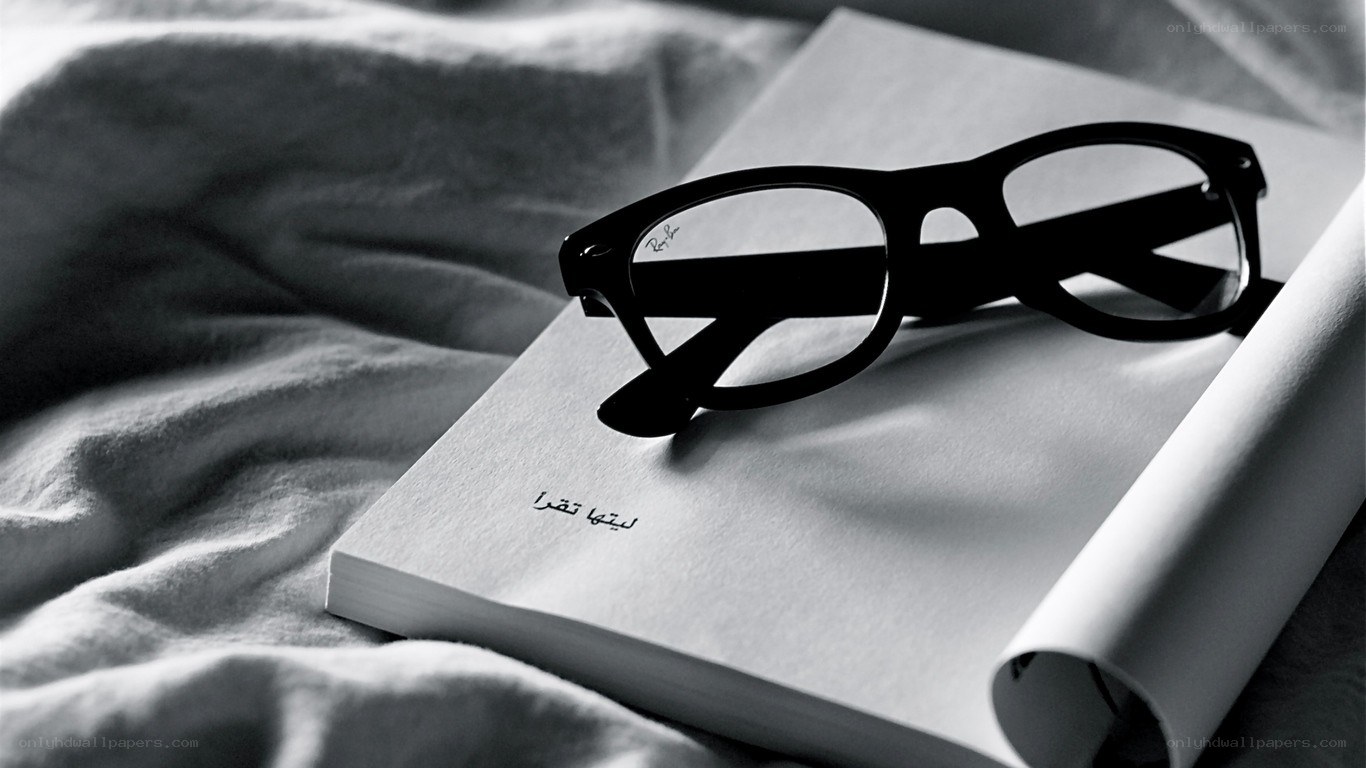glasses on a book