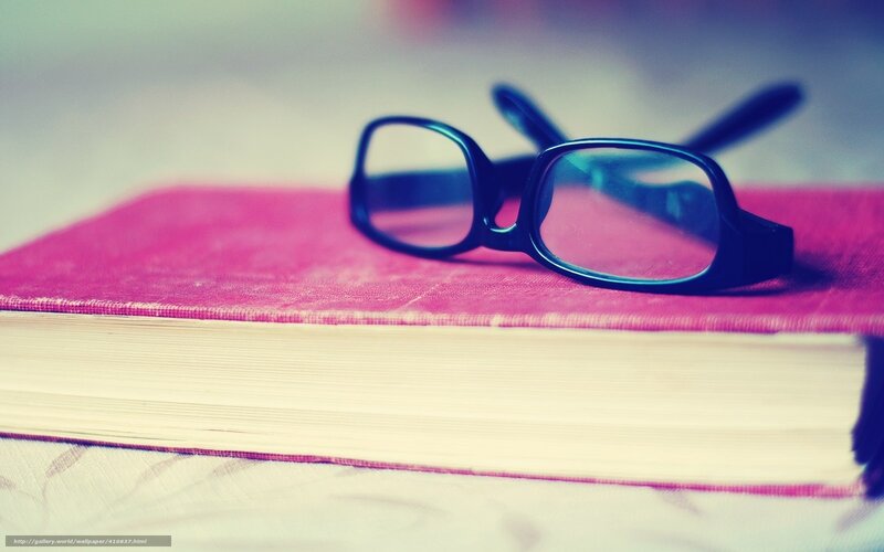 Glasses on Book — Pink, Calm
