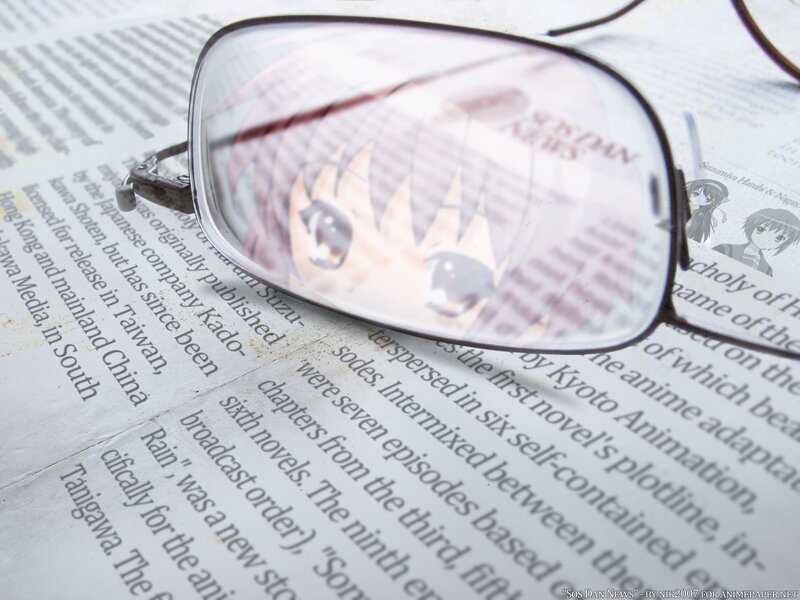 Glasses on Newspaper — White