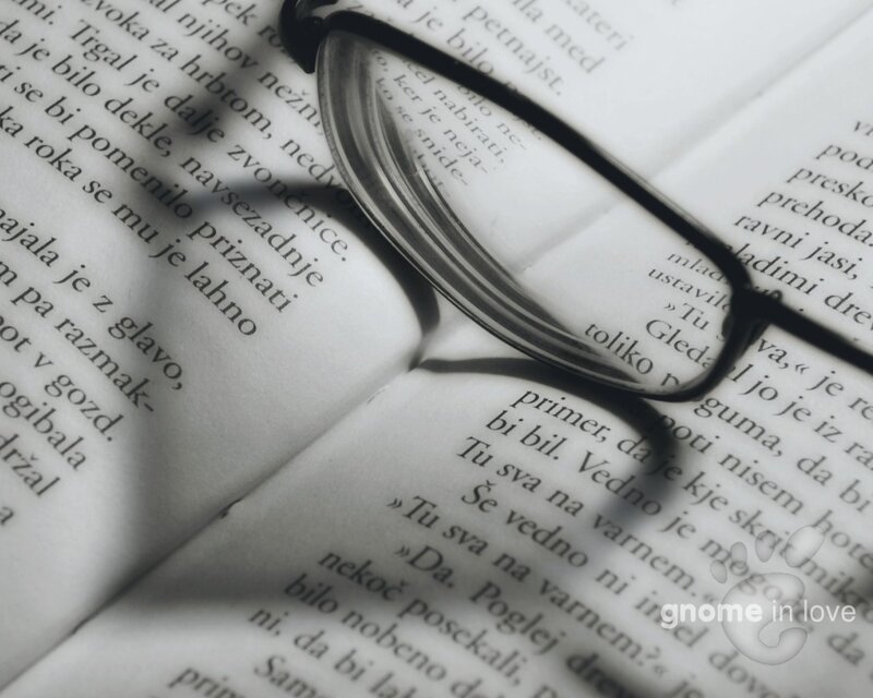 Glasses on Open Book — Black, Calm