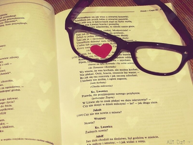 Glasses on Open Book — Yellow