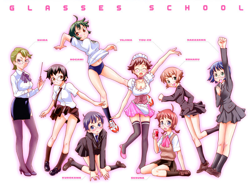Glasses School characters