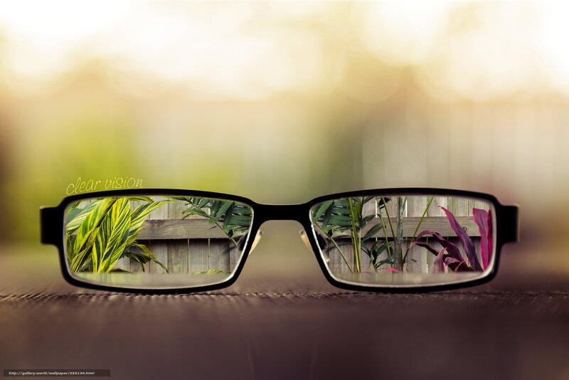 Glasses with Plants Reflection — Green