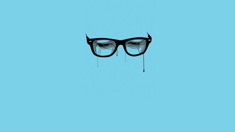 Glasses with Tears — Blue