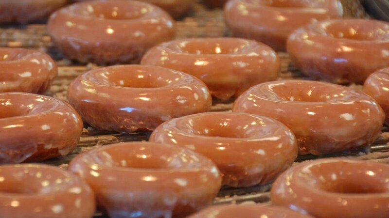 Glazed Donuts on Rack