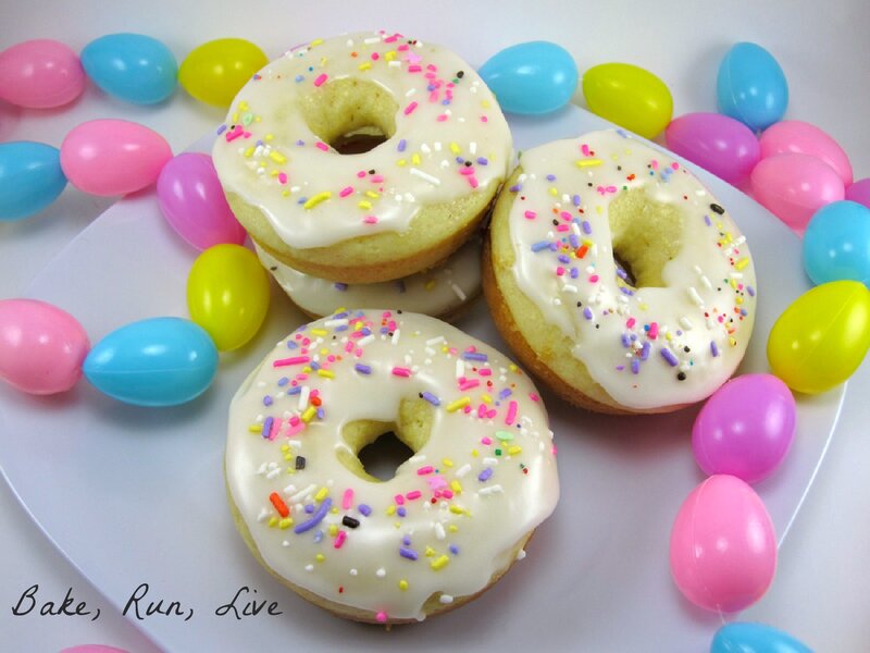 Glazed Donuts with Sprinkles — White