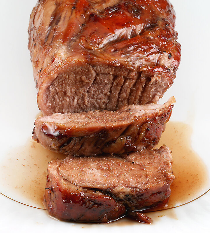 glazed roasted pork loin
