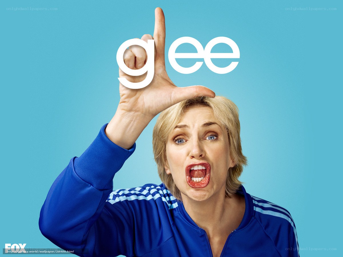 Glee logo with woman