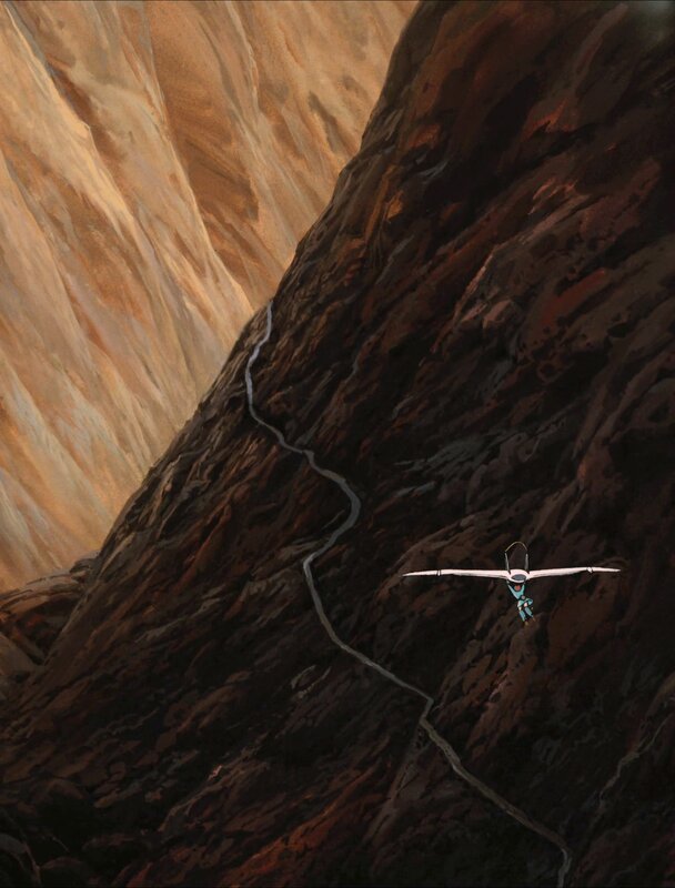 Glider Pilot in Canyon