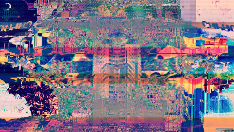 Glitch Art Cityscape