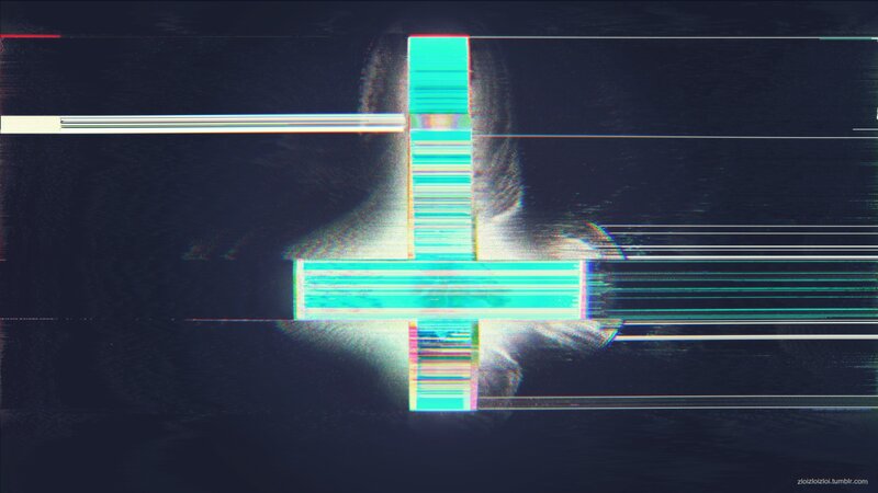 Glitch Art Cross