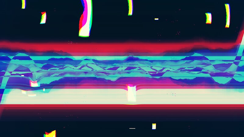 Glitch Art Landscape — Red