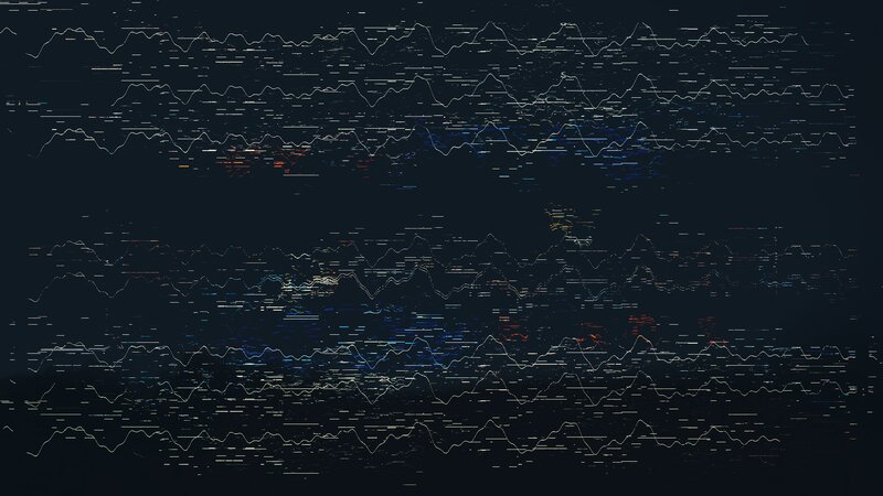Glitch Art Pattern — Black, Chaotic