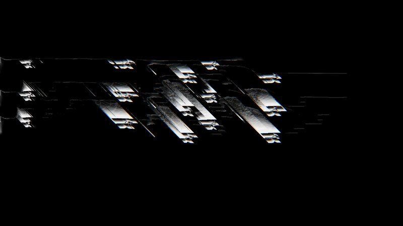 Glitch Art Pattern — Black, Distorted, Abstract, Digital Distortion