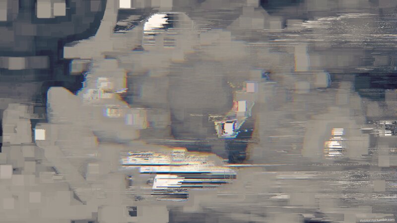 Glitch Art Pattern — Gray