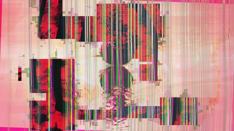 Glitch Art Pattern — Pink, Chaotic