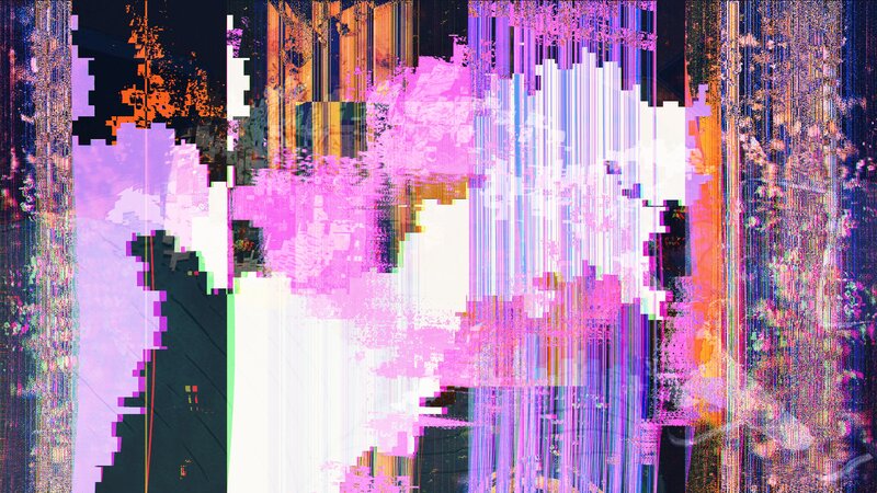 Glitch Art Pattern — Pink