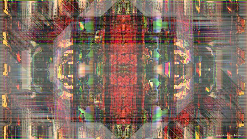 Glitch Art Pattern — Red