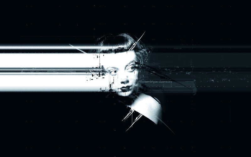 glitch art portrait