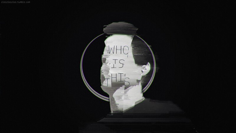 Glitch Art Portrait — Black, Mysterious
