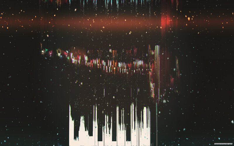 Glitch Art with City Lights