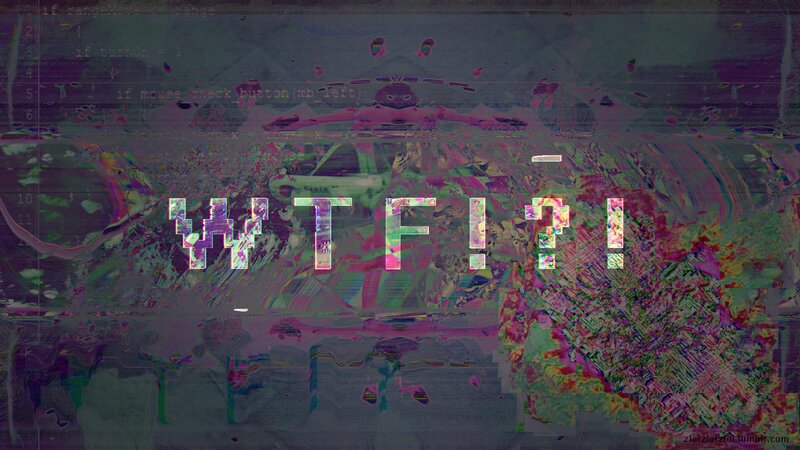 Glitch Art with Text — Purple