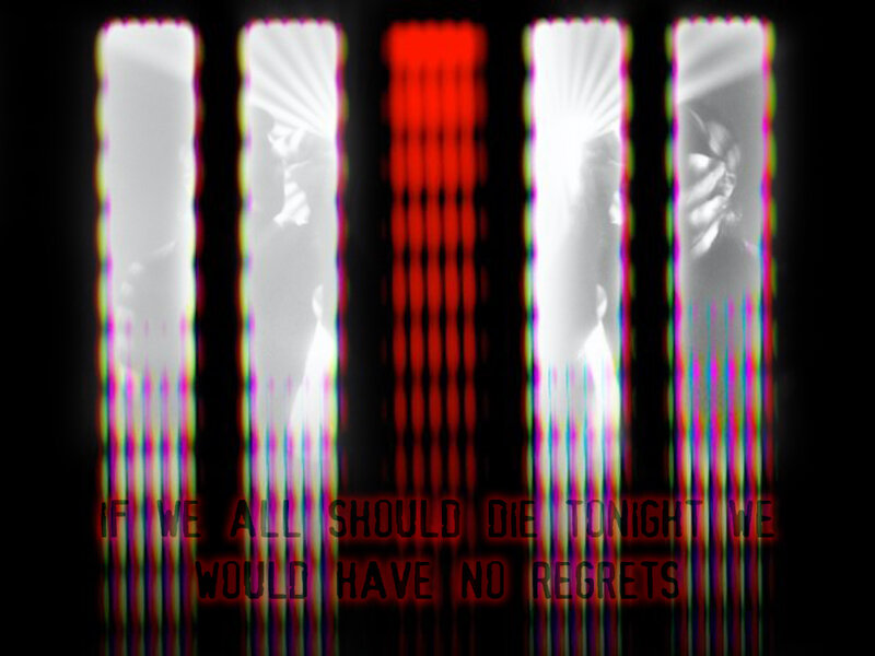 glitch art with text