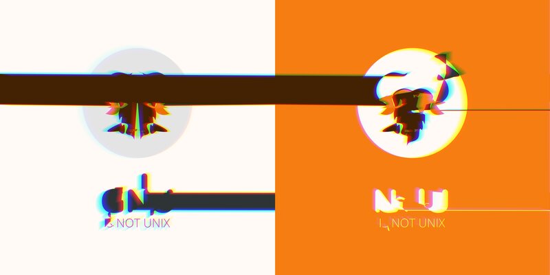 Glitch Art with Text — White, Distorted