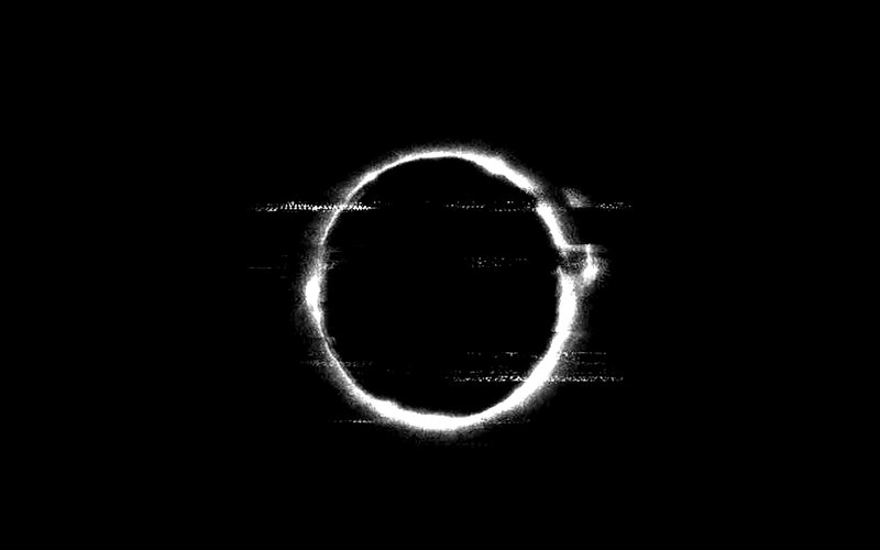 glitch circle on black