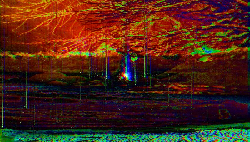 Glitch Effect on Landscape