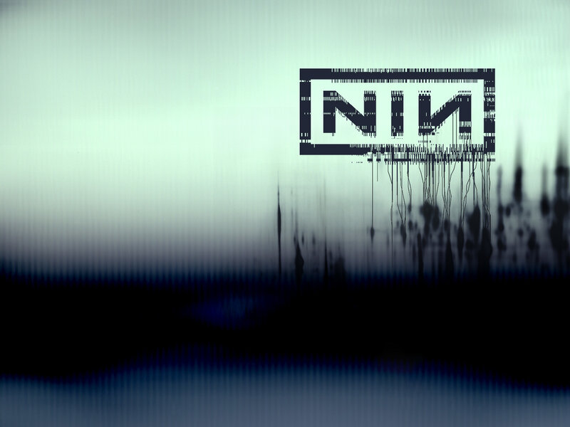 glitch logo on abstract background